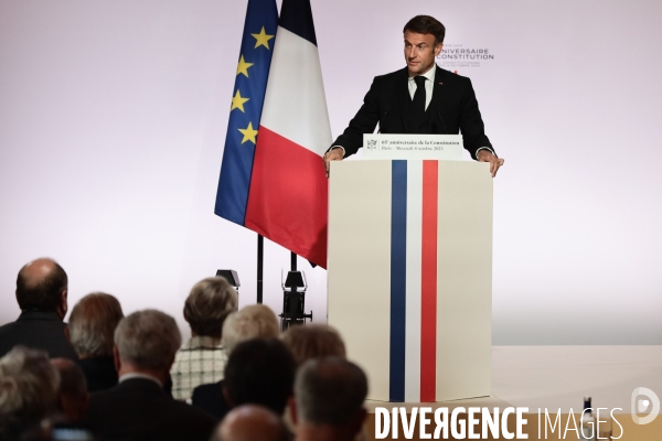 Emmanuel macron - les 65 ans de la constitution