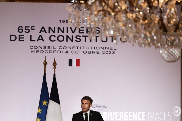 Emmanuel macron - les 65 ans de la constitution