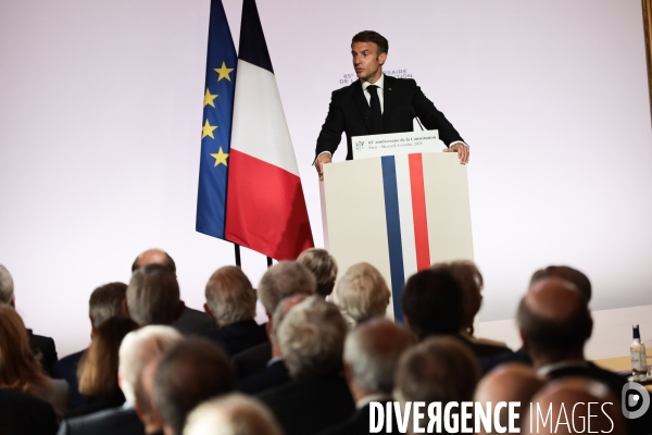 Emmanuel macron - les 65 ans de la constitution