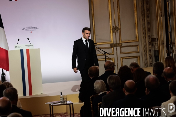 Emmanuel macron - les 65 ans de la constitution