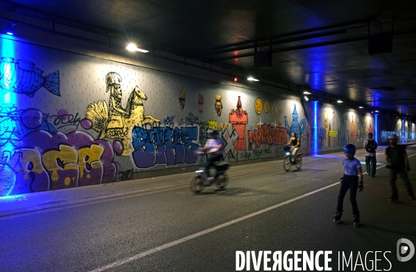 Le tunnel des Tuileries, 1600 métres de street art