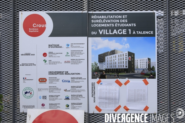 Résidence étudiante sur le campus de Talence