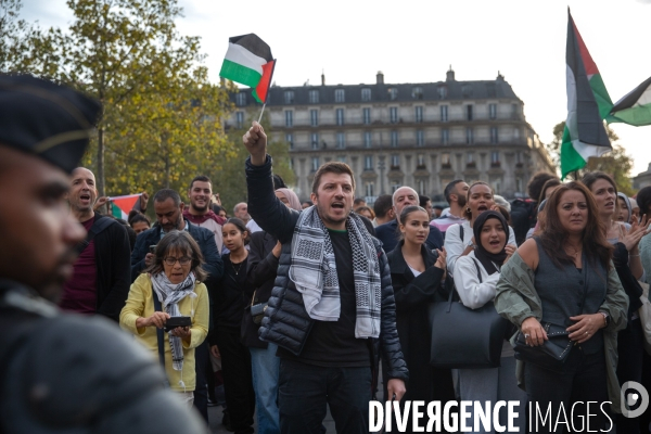 Manifestation en soutien au peuple palestinien à Paris