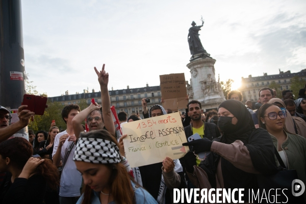 Manifestation en soutien au peuple palestinien à Paris