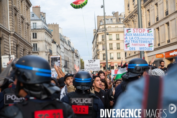 Manifestation en soutien au peuple palestinien à Paris