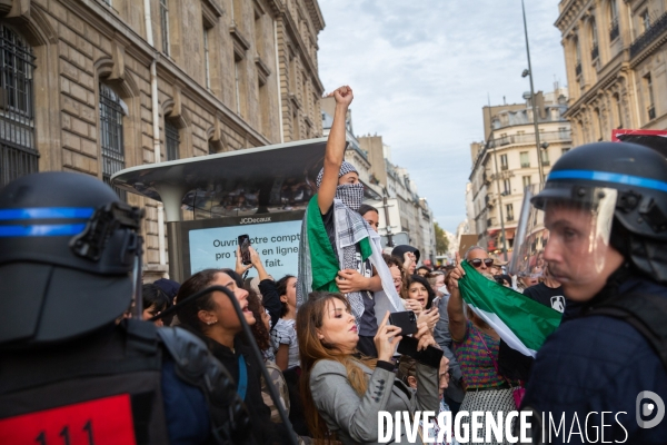 Manifestation en soutien au peuple palestinien à Paris
