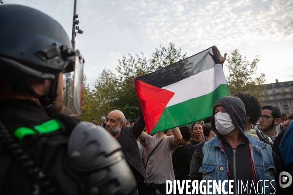 Manifestation en soutien au peuple palestinien à Paris