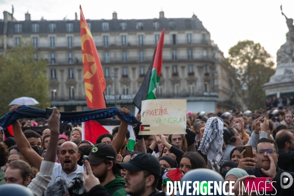 Manifestation en soutien au peuple palestinien à Paris
