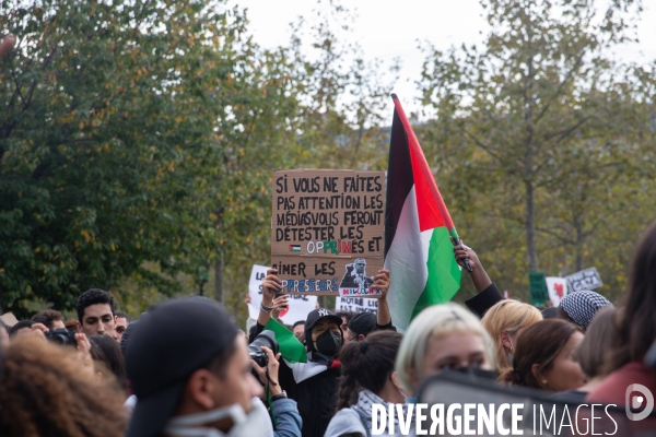Manifestation en soutien au peuple palestinien à Paris