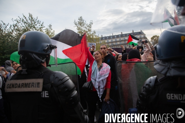 Manifestation en soutien au peuple palestinien à Paris