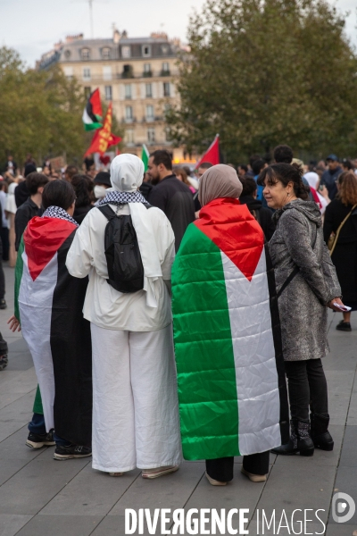 Manifestation en soutien au peuple palestinien à Paris