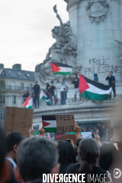 Manifestation en soutien au peuple palestinien à Paris