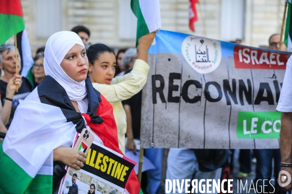 Manifestation à Bordeaux en soutien au peuple palestinien.