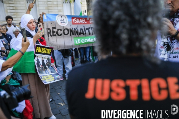 Manifestation à Bordeaux en soutien au peuple palestinien.