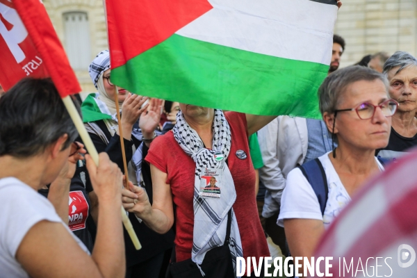 Manifestation à Bordeaux en soutien au peuple palestinien.