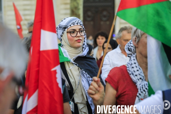 Manifestation à Bordeaux en soutien au peuple palestinien.