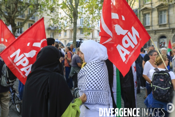 Manifestation à Bordeaux en soutien au peuple palestinien.