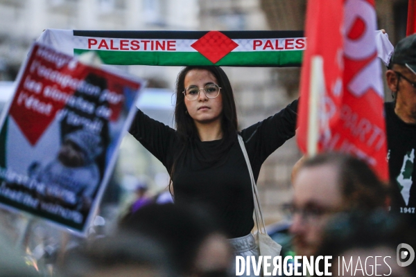 Manifestation à Bordeaux en soutien au peuple palestinien.