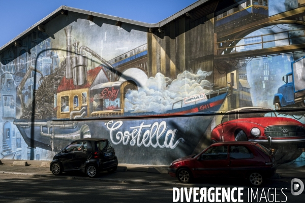 Promenade le long de la Street Art Avenue du Canal Saint Denis dans le 93