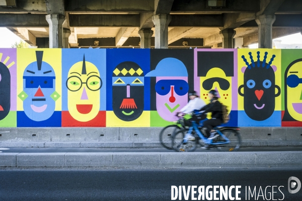 Promenade le long de la Street Art Avenue du Canal Saint Denis dans le 93