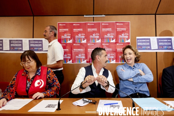 Conference presse organisations syndicales européennes