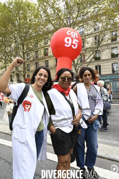 Manifestation interprofessionnelle pour la hausse des salaires et contre l austérité. Paris