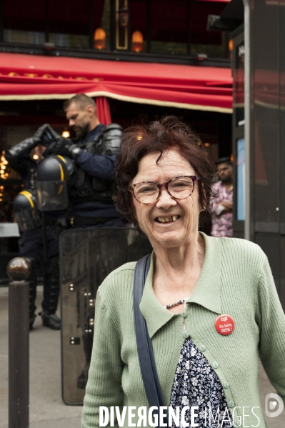 Manifestation interprofessionnelle pour la hausse des salaires et contre l austérité. Paris