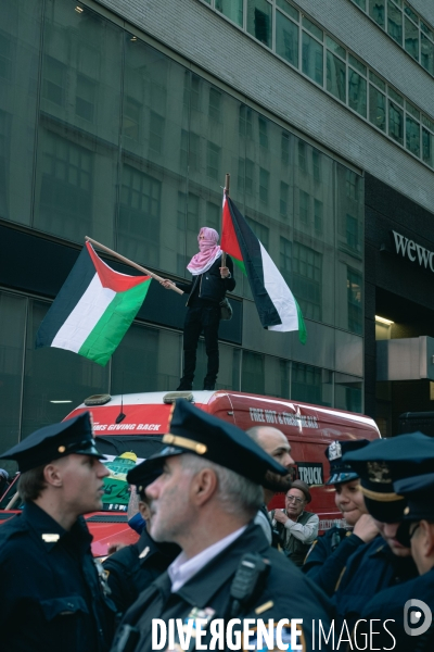 Manifestation à New York en soutien des Palestiniens et de Gaza