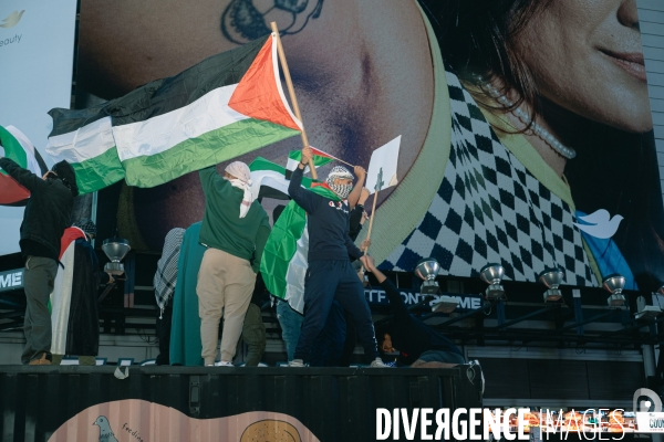 Manifestation à New York en soutien des Palestiniens et de Gaza