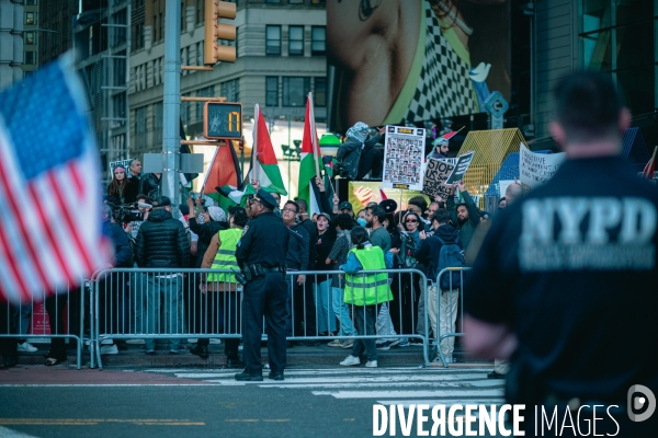 Manifestation à New York en soutien des Palestiniens et de Gaza
