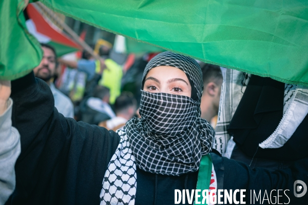 Manifestation à New York en soutien des Palestiniens et de Gaza