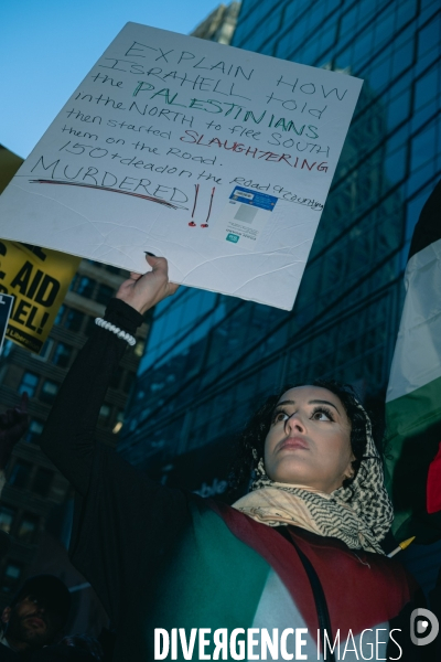 Manifestation à New York en soutien des Palestiniens et de Gaza