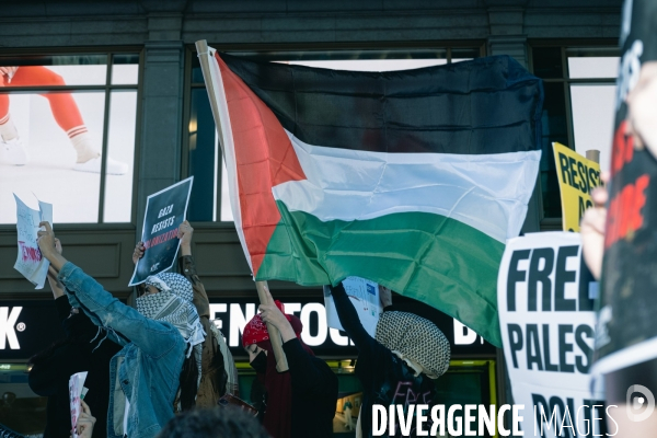 Manifestation à New York en soutien des Palestiniens et de Gaza