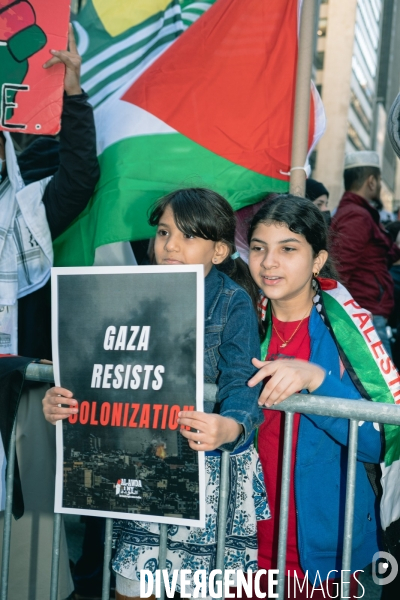Manifestation à New York en soutien des Palestiniens et de Gaza