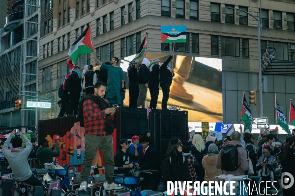 Manifestation à New York en soutien des Palestiniens et de Gaza