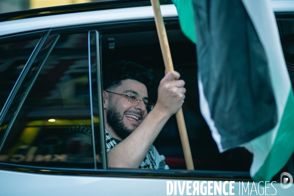 Manifestation à New York en soutien des Palestiniens et de Gaza