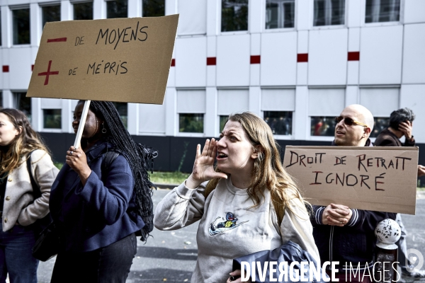 Manifestation  du lycée Henaff - Bagnolet pour le droit de retrait