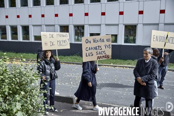 Manifestation  du lycée Henaff - Bagnolet pour le droit de retrait