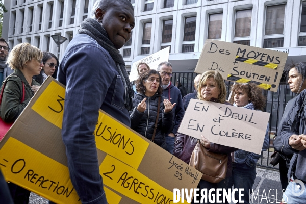Manifestation  du lycée Henaff - Bagnolet pour le droit de retrait