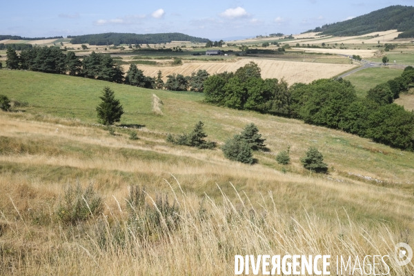 Vue à partir du village de Montbonnet en Haute-Loire.