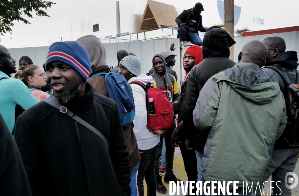 Grève et occupation de travailleurs sans papiers du chantier Arena 
