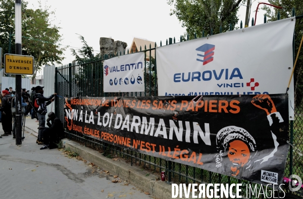 Grève et occupation de travailleurs sans papiers du chantier Arena 