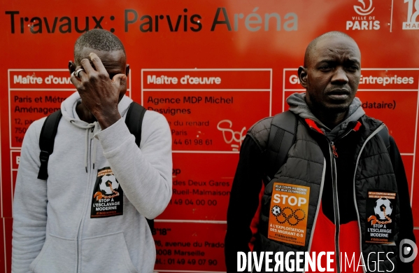 Grève et occupation de travailleurs sans papiers du chantier Arena 