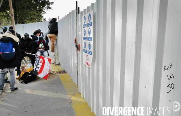 Grève et occupation de travailleurs sans papiers du chantier Arena 