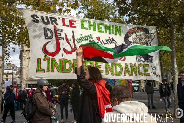Rassemblement Place de la Republique pour la Palestine