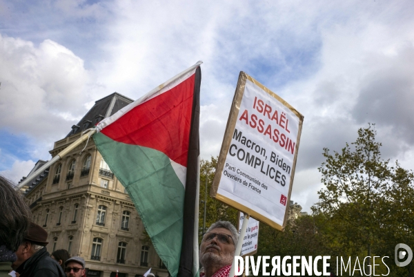 Rassemblement Place de la Republique pour la Palestine