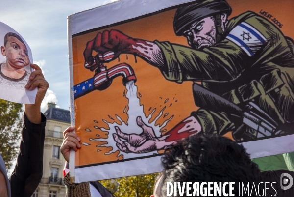 Rassemblement Place de la Republique pour la Palestine
