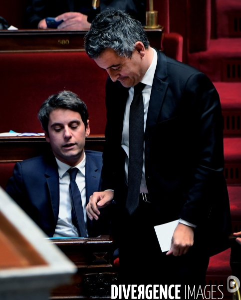 Gabriel Attal avec Gerald Darmanin