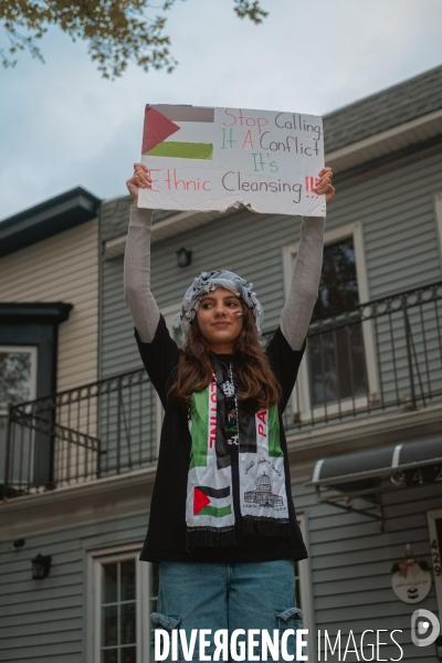 Manifestation Pro-Palestine à Bay Ridge, Brooklyn, New York