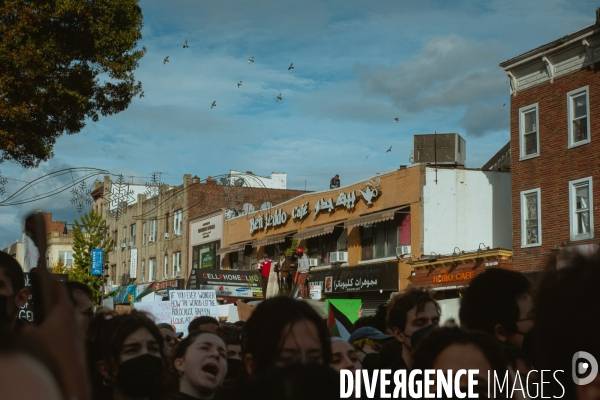 Manifestation Pro-Palestine à Bay Ridge, Brooklyn, New York